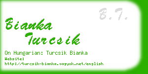 bianka turcsik business card